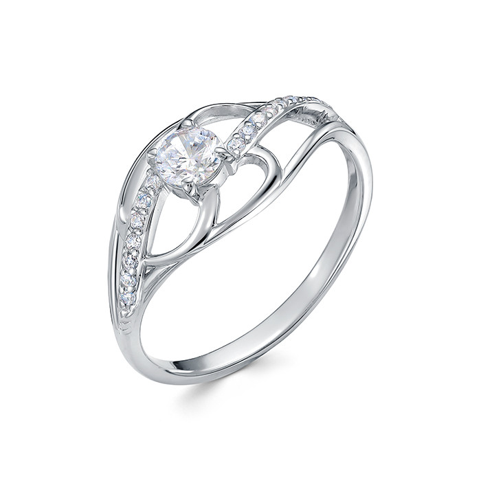 z1-10508 Кольцо с фианитами. Серебро 925.  