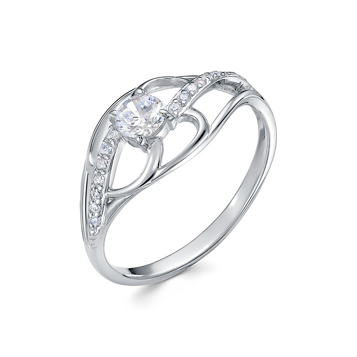 z1-10508 Кольцо с фианитами. Серебро 925. 