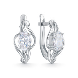 z2-10906 Серьги с фианитами. Серебро 925.