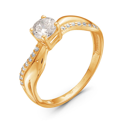 z1-8972 Кольцо с фианитами. Золото 585.