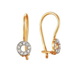 z2-8711 Детские серьги.Золото 585.