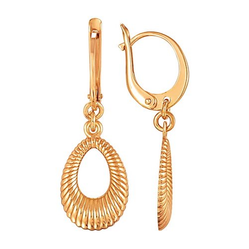 z2-8061 Серьги без вставок. Золото 585. 