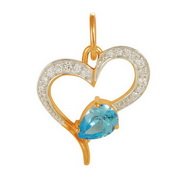 z3-8068 Подвеска с полудрагоценными вставками. Золото 585.