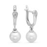z2-9230 Серьги с жемчугом. Серебро 925. 