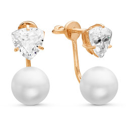 z2-9179 Серьги с жемчугом. Золото 585.