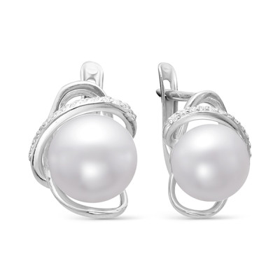z2-9369 Серьги с жемчугом. Серебро 925.