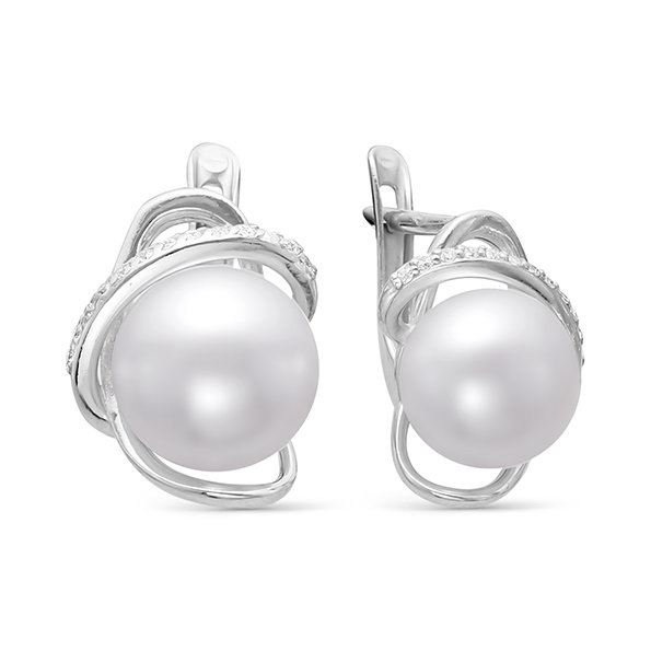 z2-9369 Серьги с жемчугом. Серебро 925. 