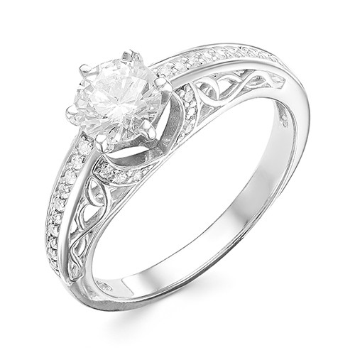 z1-9637 Кольцо с фианитами. Серебро 925.  