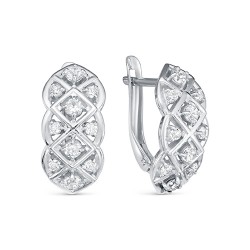 z2-9997 Серьги с фианитами. Серебро 925.