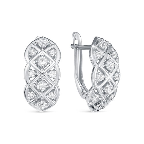 z2-9997 Серьги с фианитами. Серебро 925. 