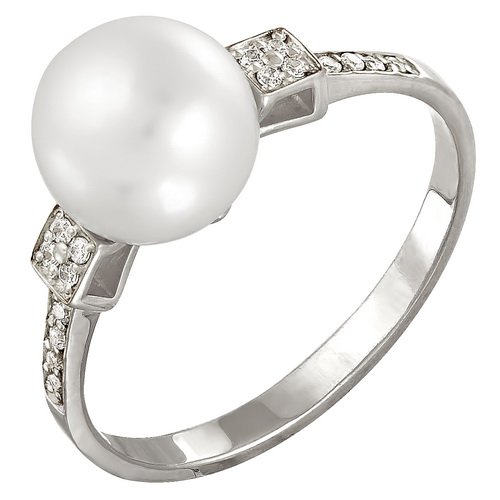 z1-8296 Кольцо с жемчугом. Серебро 925. 