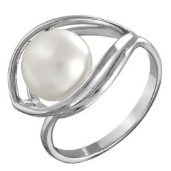 z1-8614 Кольцо с жемчугом. Серебро 925.