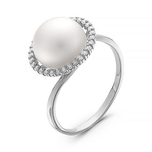 z1-8896 Кольцо с жемчугом. Серебро 925. 