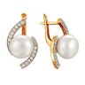 z2-8605 Серьги с жемчугом. Серебро 925. 