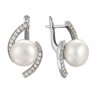 z2-8605 Серьги с жемчугом. Серебро 925. 