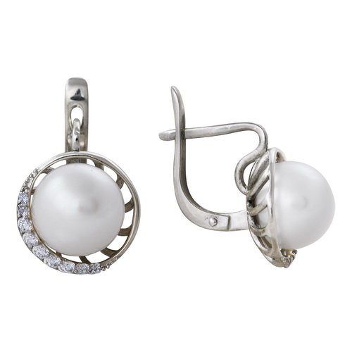 z2-7753 Серьги с жемчугом. Серебро 925. 