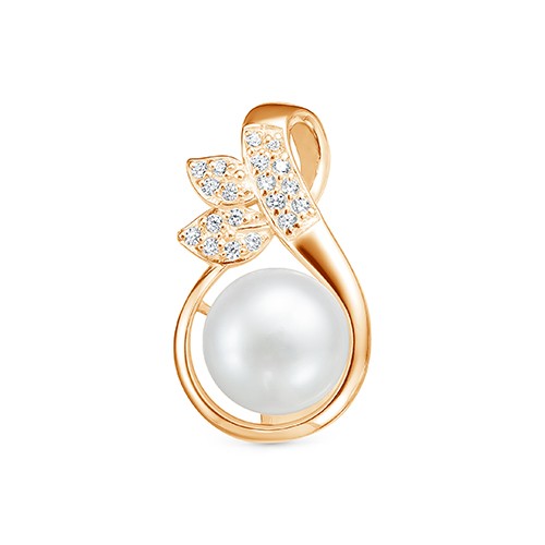 z 3-10229 Подвеска с жемчугом. Золото 585. 