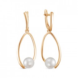 z2-10572 Серьги с жемчугом. Золото 585.