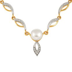 z4-011 Колье с жемчугом. Золото 585.