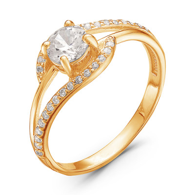 z1-8973 Кольцо с фианитами. Золото 585.