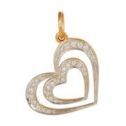 z3-8066 Подвеска с фианитами. Золото 585.