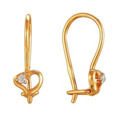 z2-8724 Детские серьги.Золото 585.