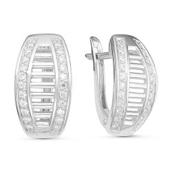z2-9516 Серьги с фианитами. Серебро 925.