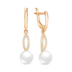 z2-9853 Серьги с жемчугом. Золото 585.