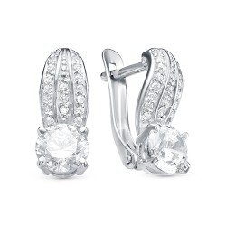 z2-10020 Серьги с фианитами. Серебро 925.
