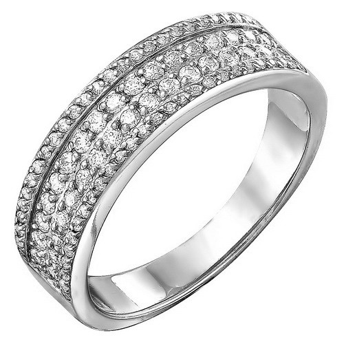 z1-8479 Кольцо с фианитами. Серебро 925.  
