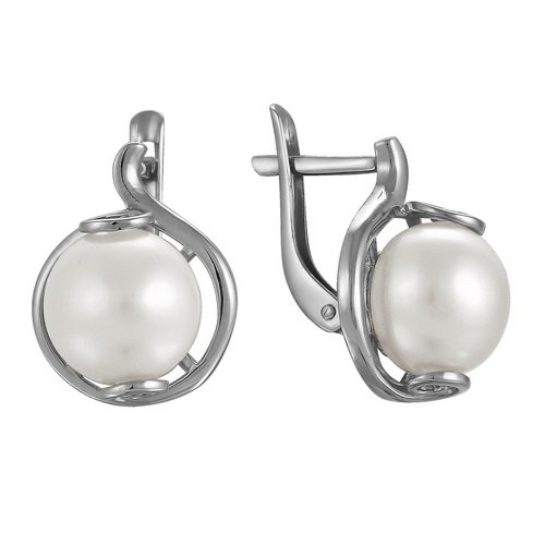 z2-8626 Серьги с жемчугом. Серебро 925. 