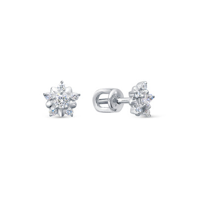 z2-10393 Серьги с фианитами. Серебро 925.