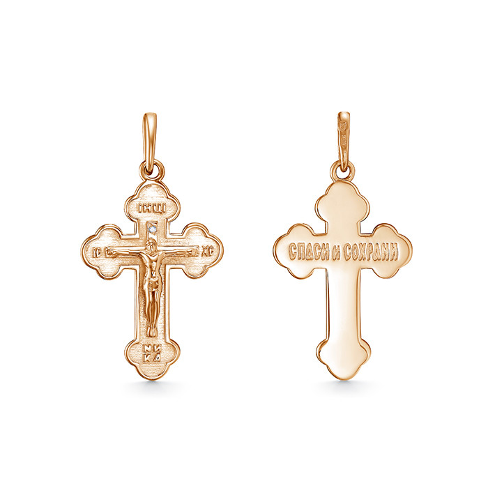 z3-10852 Православный крест. Золото 585. 