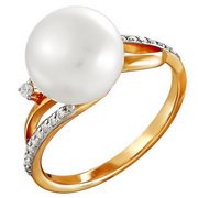 z1-8546 Кольцо с жемчугом. Золото 585. 