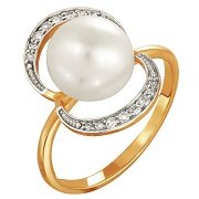 z1-8191 Кольцо с жемчугом. Золото 585. 
