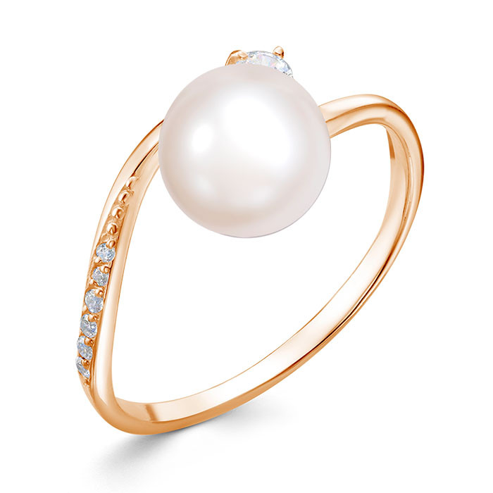 z1-11483 Кольцо с жемчугом. Золото 585. 