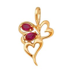 z3-011 Подвеска с полудрагоценными вставками. Золото 585.