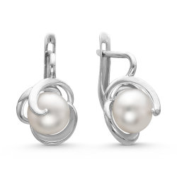 z2-9120 Серьги с жемчугом. Серебро 925.