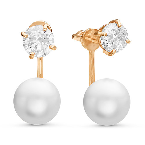 z2-9180 Серьги с жемчугом. Золото 585. 