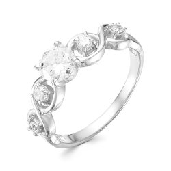 z1-9634 Кольцо с фианитами. Серебро 925.