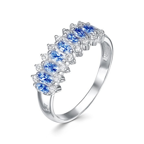 z1-10057 Кольцо с фианитами. Серебро 925.  