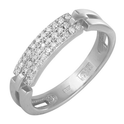 z1-7916 Кольцо с фианитами. Серебро 925.