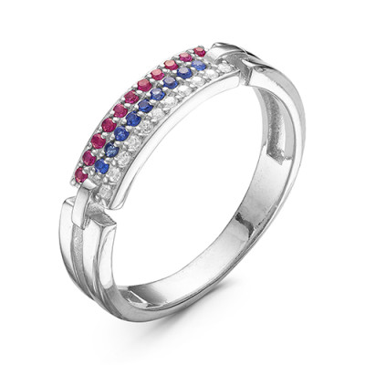 z1-7916 Кольцо с фианитами. Серебро 925.