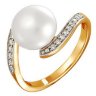 z1-8605 Кольцо с жемчугом. Серебро 925. 