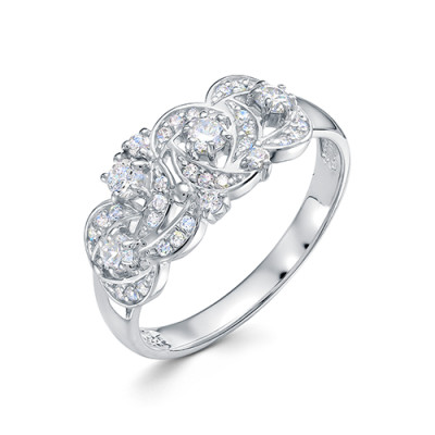 z1-10272 Кольцо с фианитами. Серебро 925.