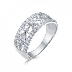 z1-10509 Кольцо с фианитами. Серебро 925.