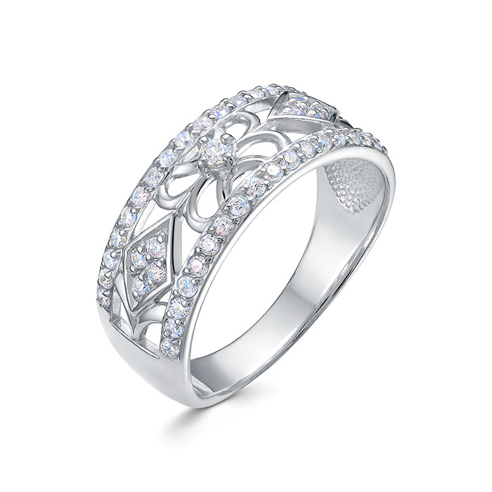 z1-10509 Кольцо с фианитами. Серебро 925. 