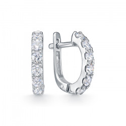 z2-10758 Серьги с фианитами. Серебро 925.