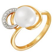 z1-8531 Кольцо с жемчугом. Золото 585.