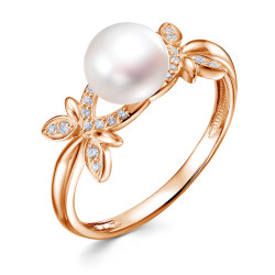 z1-11485 Кольцо с жемчугом. Золото 585.